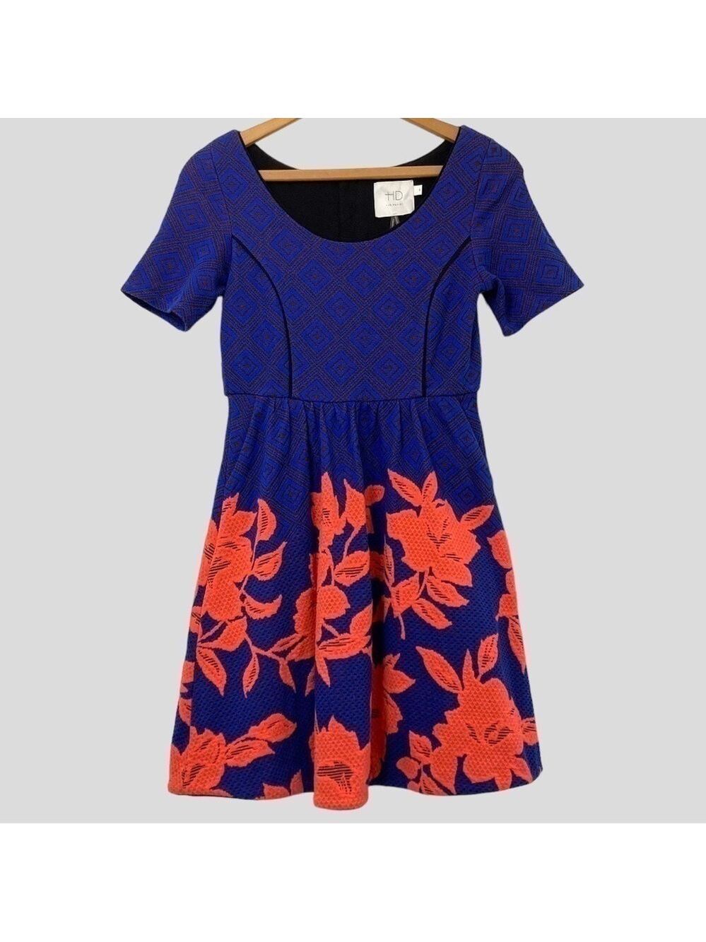 HD in Paris Retro Blushed Blooms Skater Dress Women’s XSP Whimsical